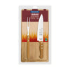 Kit 3 pç Faca, Garfo e Tábua Madeira 20x38 Churrasco Lâminas Inox  - Tramontina 22399076