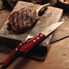 Jogo de Talheres Para Churrasco Jumbo Em Aço Inox Com Cabo Vermelho Polywood 12 Peças - Tramontina 21199796