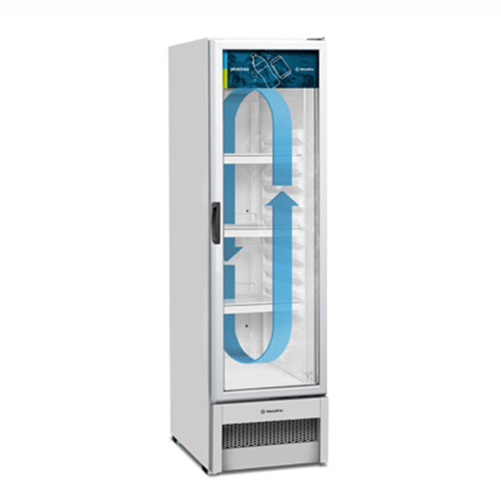 Refrigerador Visa Expositor Branco 303/326L Porta De Vidro 2°C a 8°C VB28RB - Metalfrio