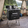 Fogão 2 Bocas Simples Gemini Vetro Preto Fosco Gás GLP Com Forno GMV200 - Venax 7509