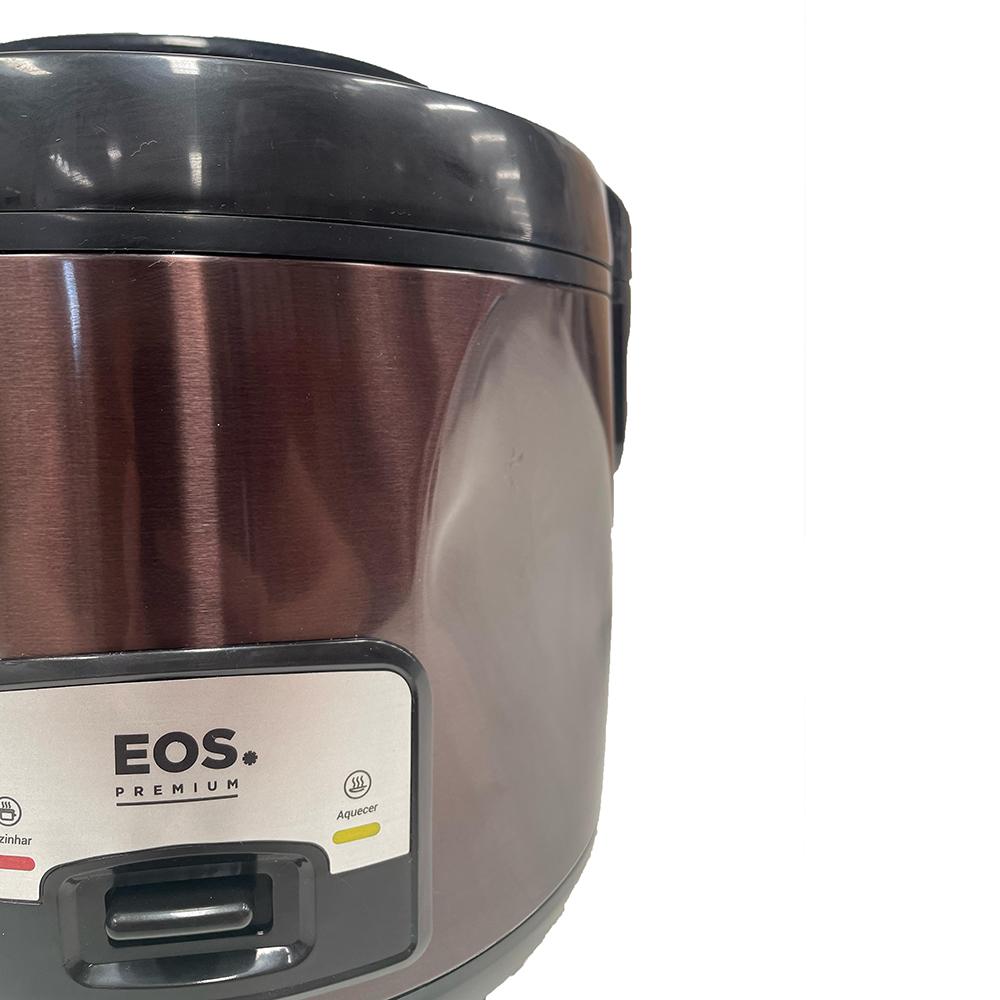 Semi - Panela Elétrica Arroz 10 Xícaras Titanium Preta Tampa Vidro Clearglas Epa10pt 220v - Eos