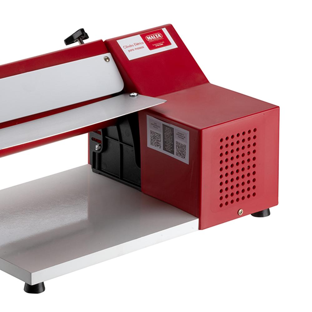 Cilindro Laminador Elétrico Profissional 28cm Vermelho Com Cortador Talharim 1/4 CV Bivolt - Malta 3107002