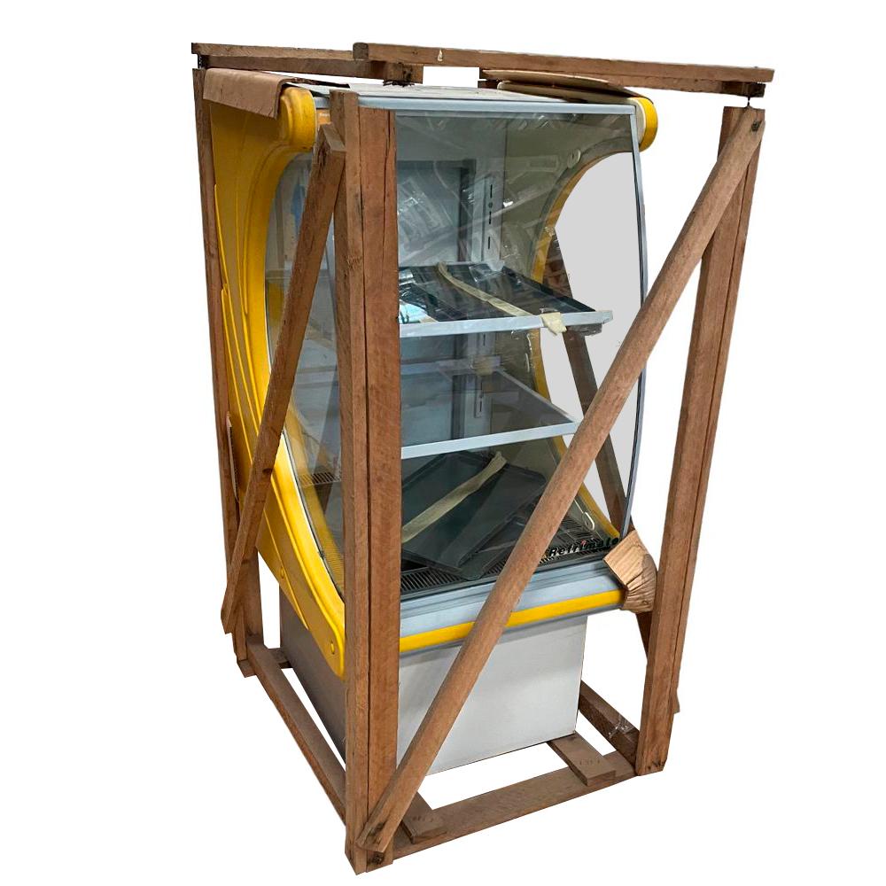 SEMINOVO - Balcão Expositor Vitrine Panorâmica Estufa 0,60M VPE600 Amarelo 220V - Refrimate