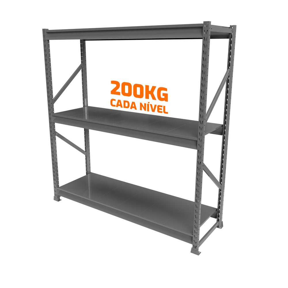 MPP - Mini Porta Pallet Slim Inicial Comercial 1,80X0,60X2M Estante de Armazenagem Com Plano - Sa Gôndolas