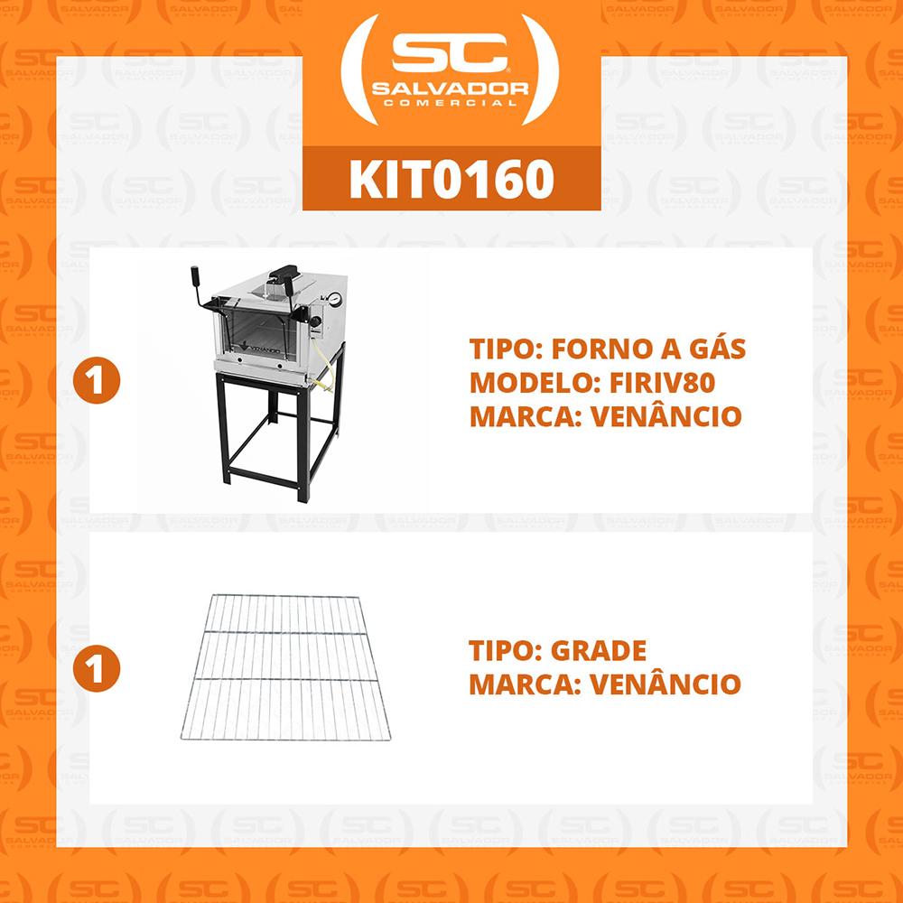 Kit Forno De Lastro a Gás Refratário Roma Inox Infravermelho FIRIV80 + Grade Extra