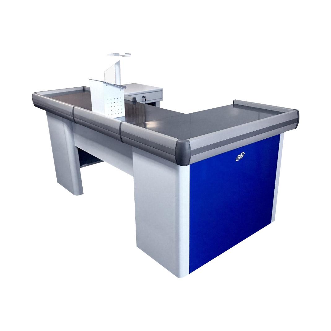 Caixa Supermercado Empacotador Azul 2m Check Out e Balança Bivolt 30kg Urano