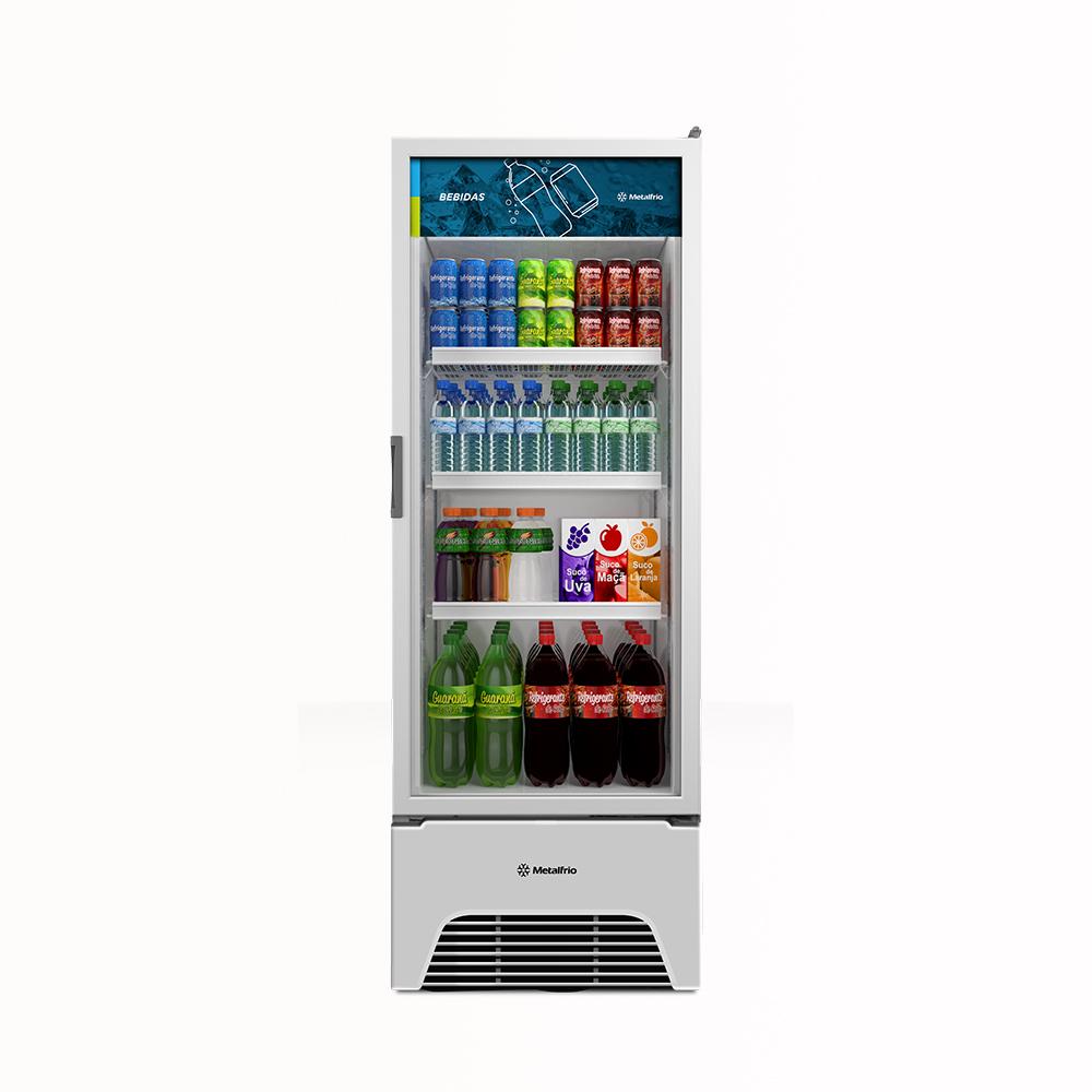 Refrigerador Visa Expositor Branco 370/403L Porta De Vidro 2°C a 8ºC VB40AL 127V - Metalfrio