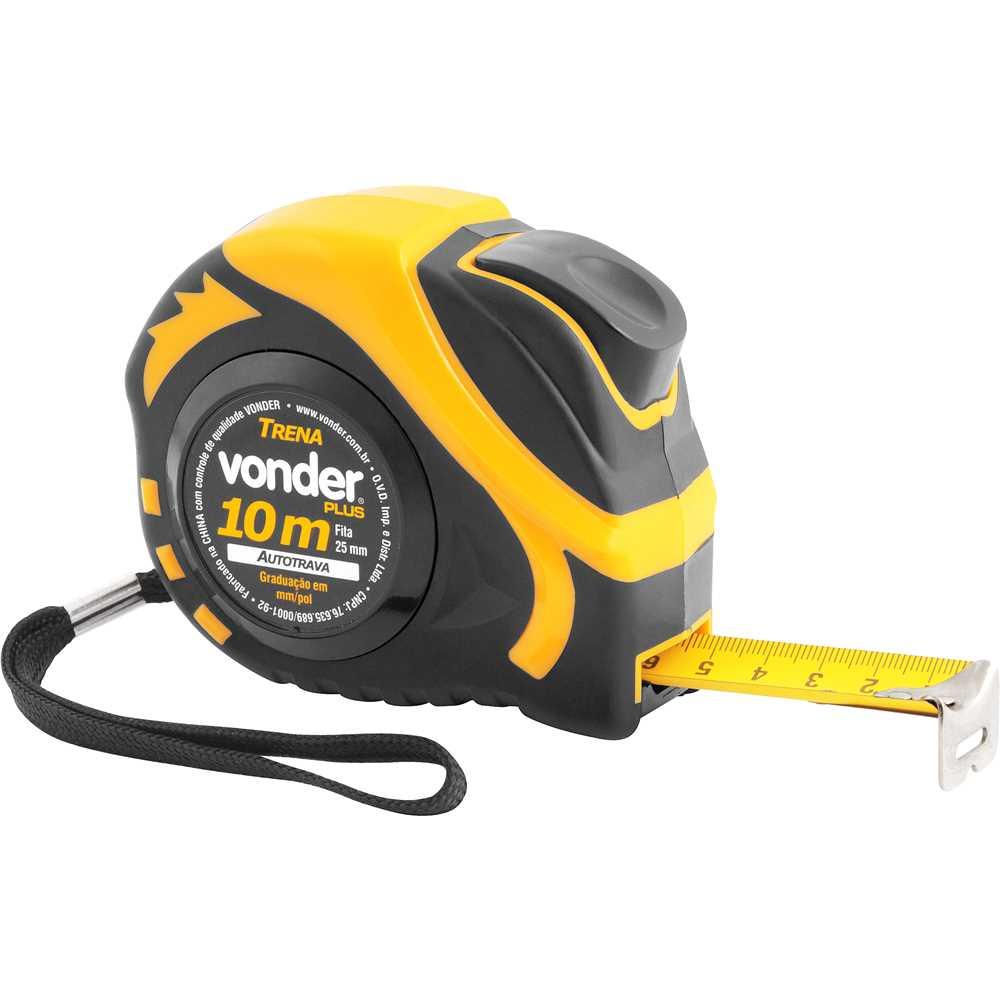 Trena Profissional Emborrachada Com Autotrava 10m x 25mm - Vonder 3868110110