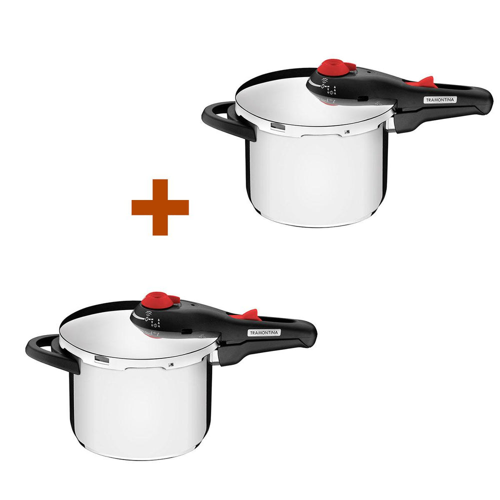 Kit Panela de Pressão 6l Aço Linha Solar + Panela de Pressão 6l Aço Linha Solar - Tramontina
