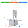 Serra Fita Profissional Branca com Mesa Inox e Moedor B.8 1/2 CV Bivolt - Malta 3101040