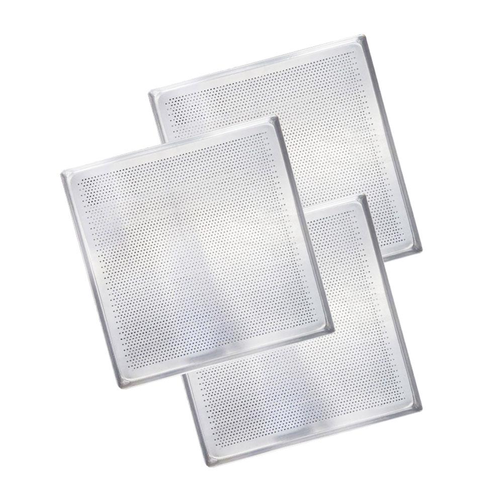 KIT - 25 Assadeiras Forma Estampada Perfurada Alumínio 35cm x 35cm PRP-004 / FC4EMV - Imeca