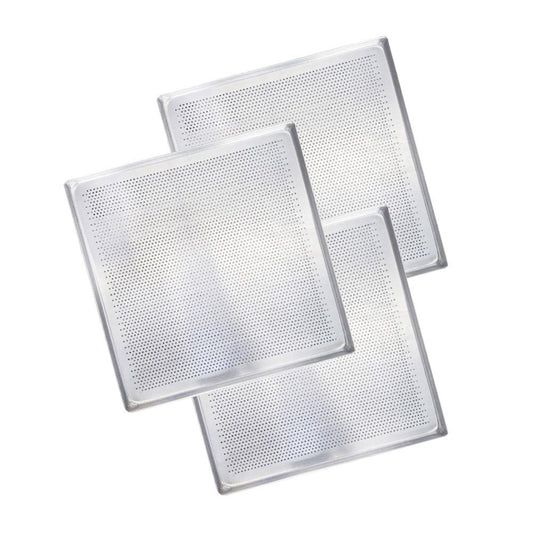 KIT - 25 Assadeiras Forma Estampada Perfurada Alumínio 35cm x 35cm PRP-004 / FC4EMV - Imeca