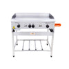 Chapa Americana Profissional 90cm a Gás 8mm Lisa Inox Com Pé Cgp90 - Venâncio