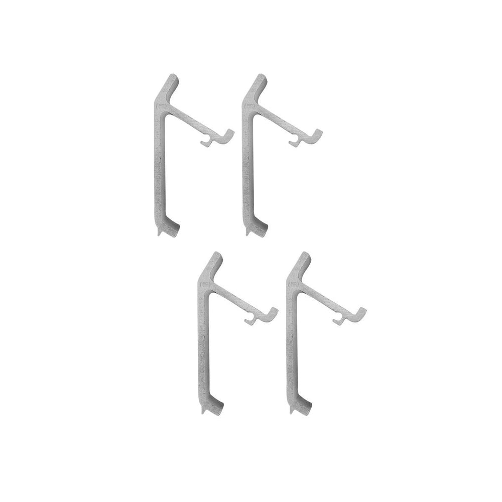 Kit - 2 Prateleiras Branca Visa Vn44 Vb40 + 8 Ganchos Suporte - Metalfrio