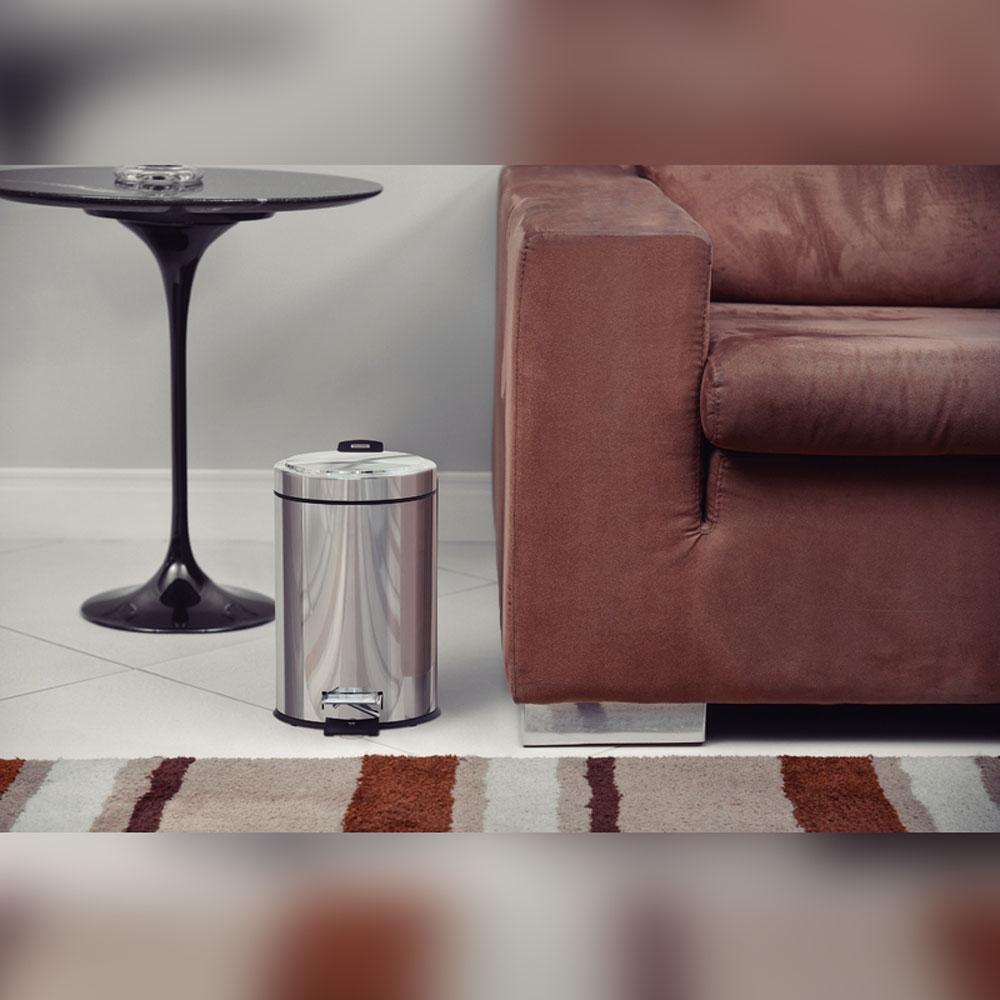 Lixeira Aço Inox Polido Prime Brasil com Pedal 5 Litros Balde Interno - Tramontina 94538105