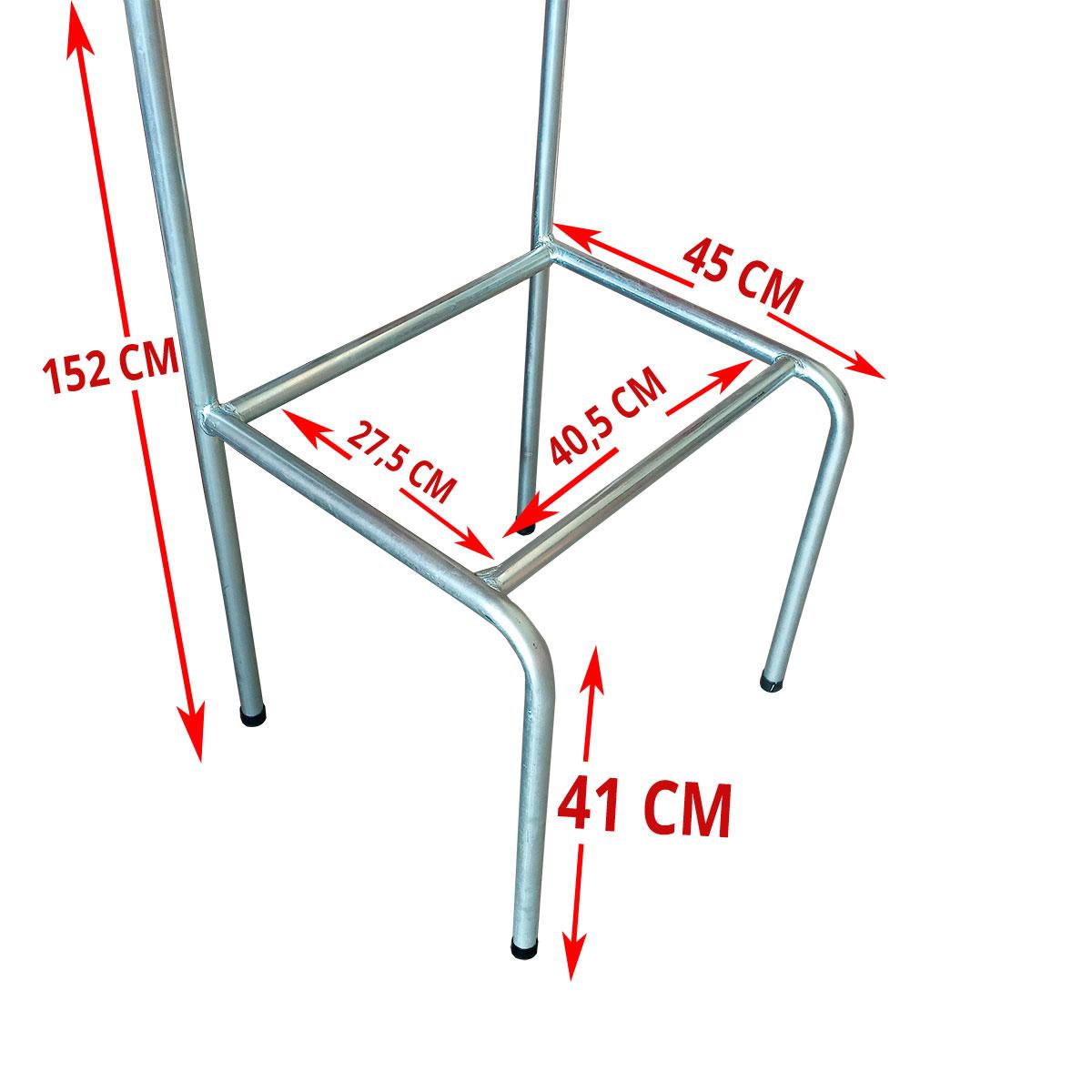 Kit - Suporte Para Cestos de Compras Simples + 30 Cestos D100 Vermelho
