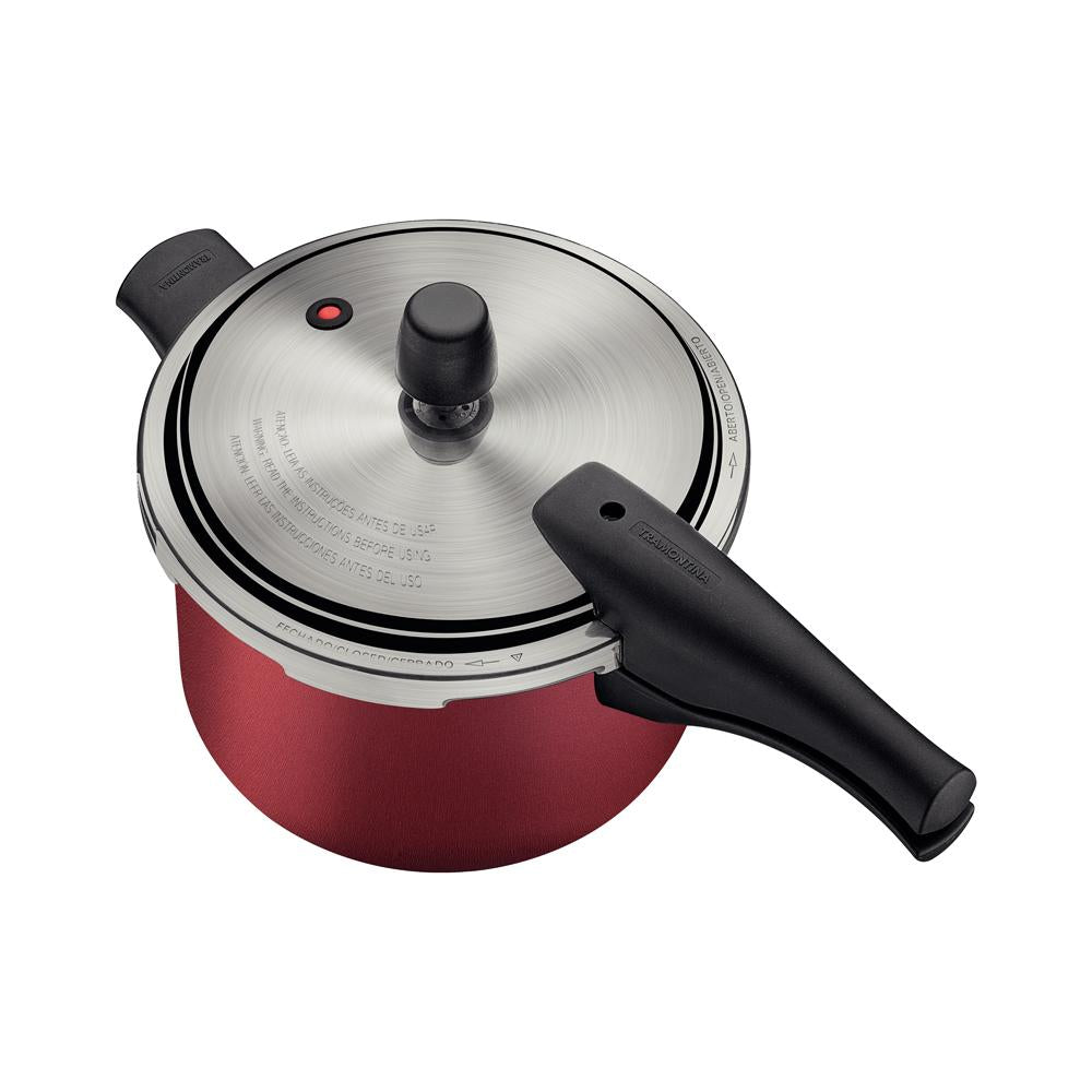 Panela de Pressão Effect Alumínio Revestimento Antiaderente 20 cm 4,5 l Vermelho - Tramontina 20591720