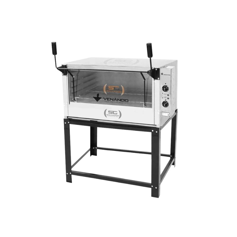 Forno Elétrico Industrial Refratária Roma Inox Feri90 220v + 2 Grades Extra + pá Pizza - Venâncio