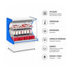 Vitrine Panorâmica Refrigerada Balcão Expositor Com Serpentina 1,00m Vprs 1000 Azul 220v - Refrimate