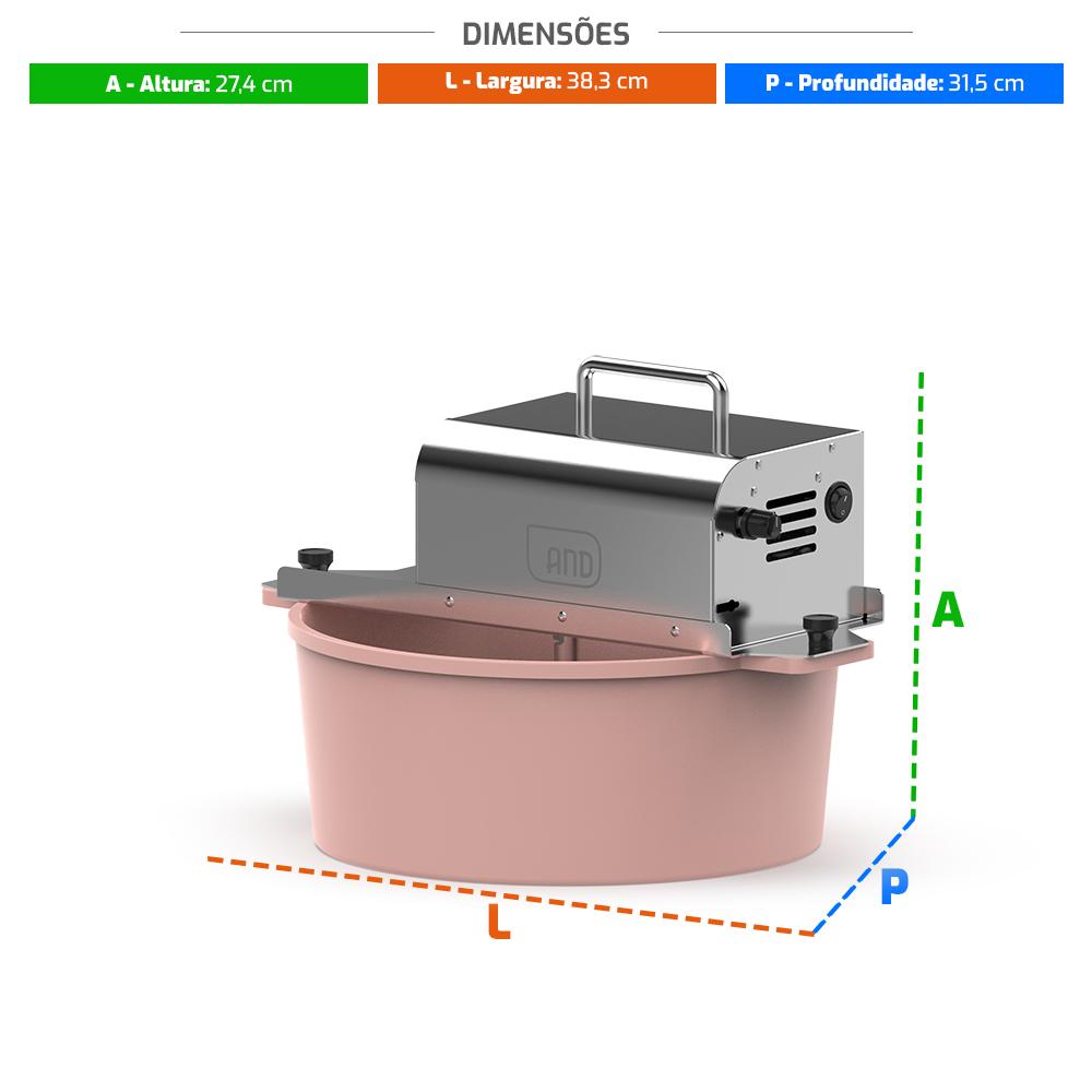 Misturador De Doces 7 Litros Panela Mexedora Mixer Bivolt Rosa Mousse - Anodilar 3243