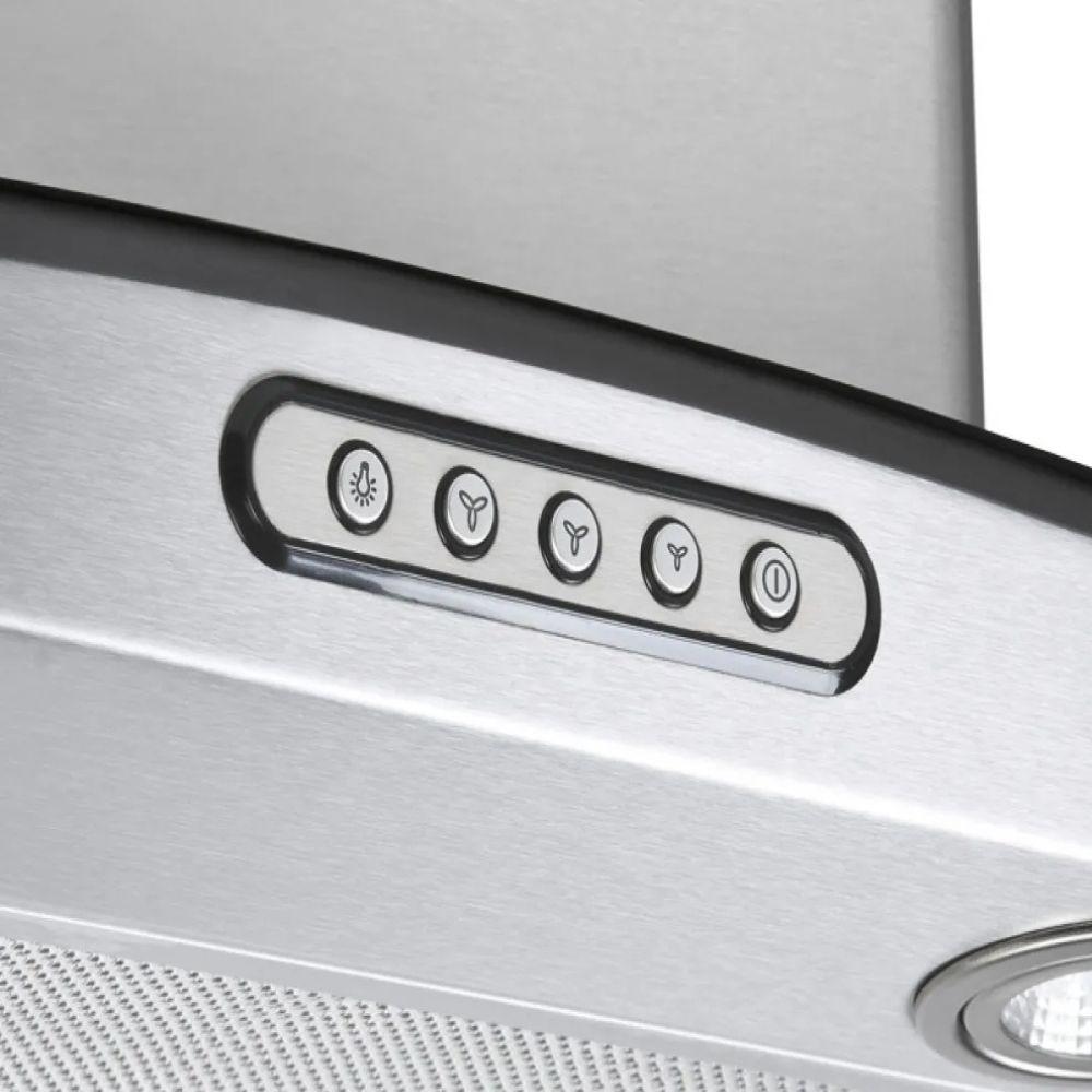 Coifa e Depurador Parede em Inox e Vidro Curvo 90cm Duto Slim CVC90 Slim 220V - Nardelli 50011030-2