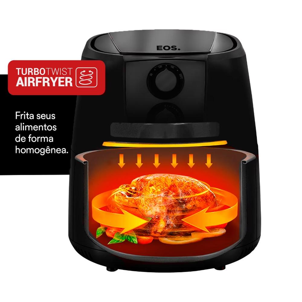 Fritadeira Sem Óleo Air Fryer Chef Gourmet 4,2L Titanium EAF42T 127V - EOS