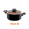 Caçarola Paris Alumínio Interno Antiaderente e Externo de Poliéster Preto 18cm 2,1l PATP1 - Tramontina 27815746