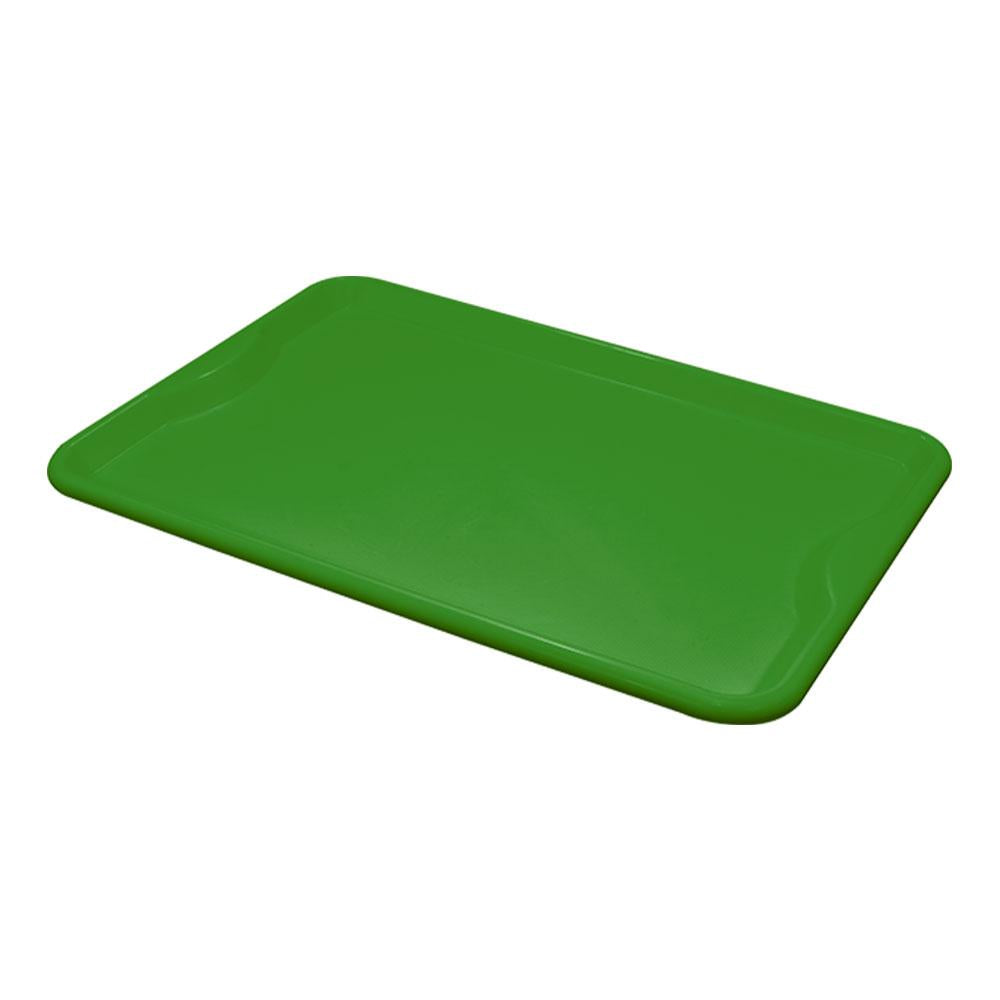 Conjunto 10 Bandejas Plásticas Self-Service Refeição 48 x 32,5 x 2 BR-100 Verde - Della Plast