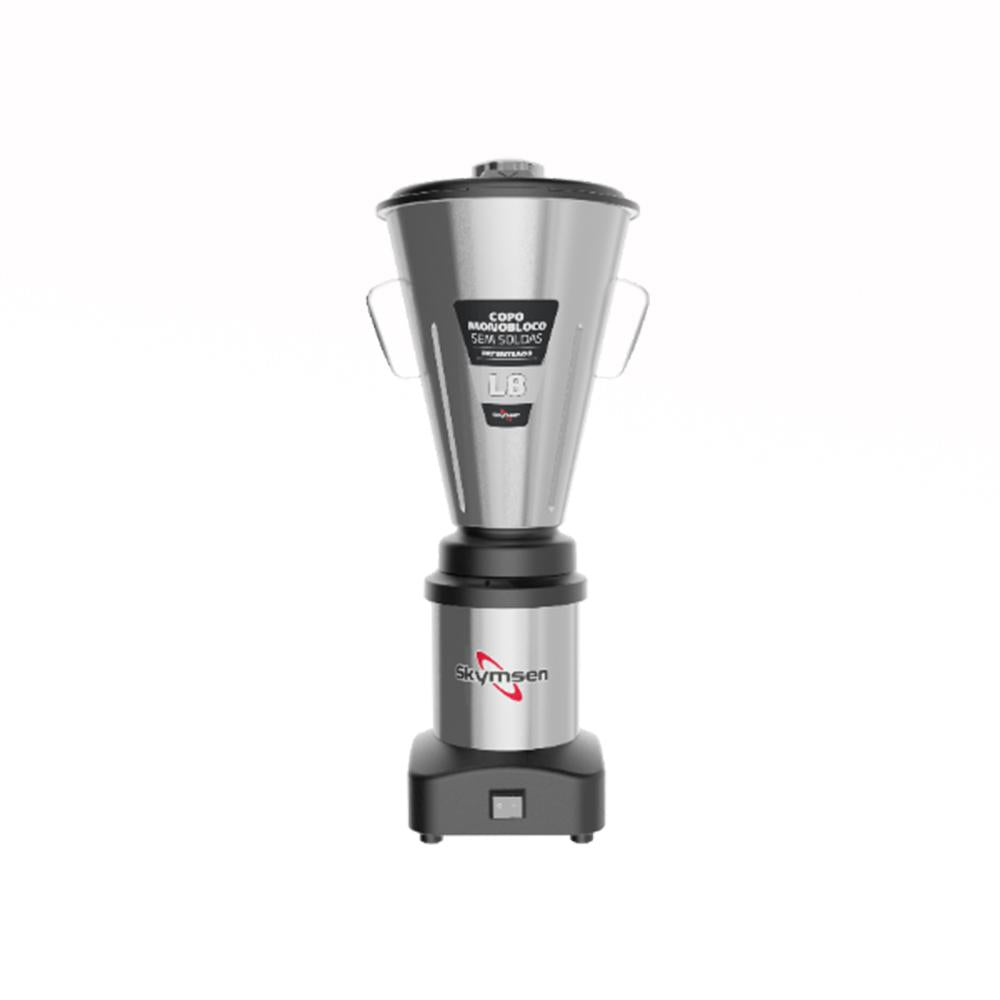 Liquidificador De Baixa Rotação Comercial Inox 8 Litros Monobloco 1/2 CV 3500RPM L8 Bivolt - Skymsen 70982.4