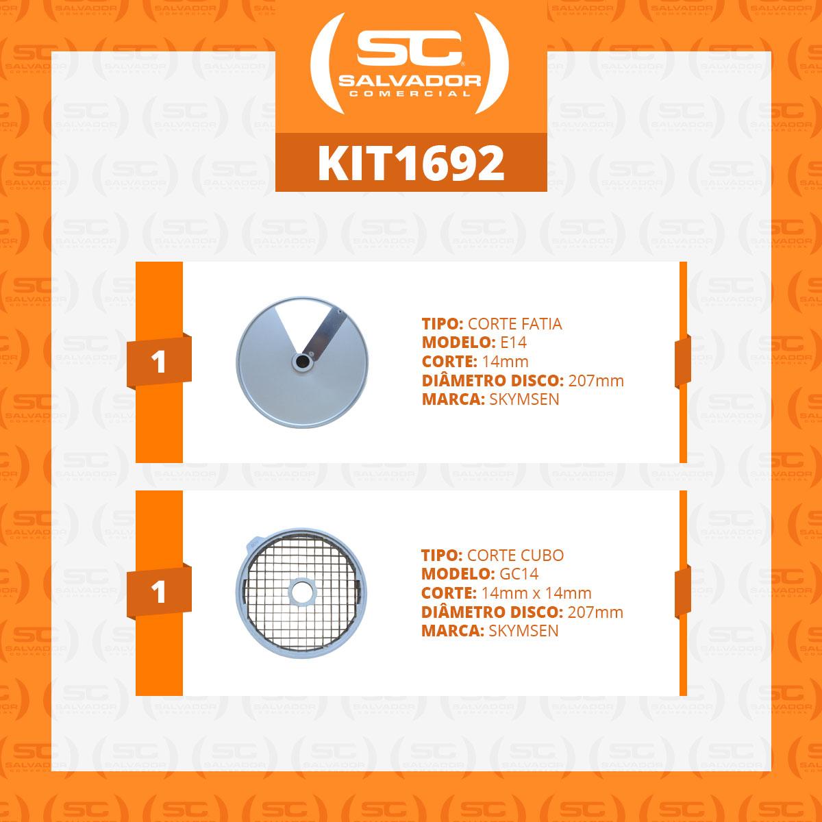 Conjunto de Discos Corte E14 Fatias 14mm e GC14 Cubos 14mm para PA7 PRO 14x14x14mm (Grande) - Skymsen