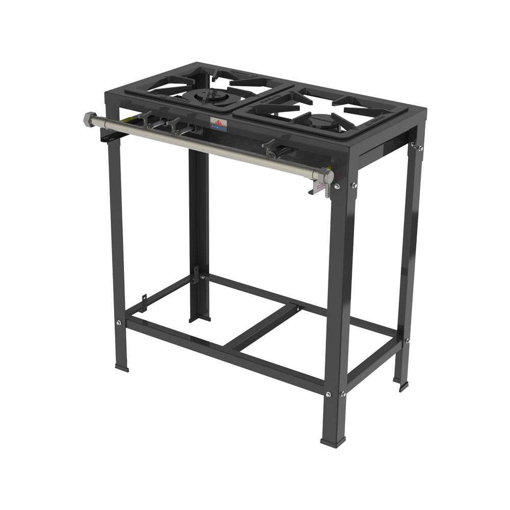 Fogão Industrial 2 Bocas 1 Simples 1 Dupla a Gás Baixa Pressão Espera para Forno PMSD-21 – Progás