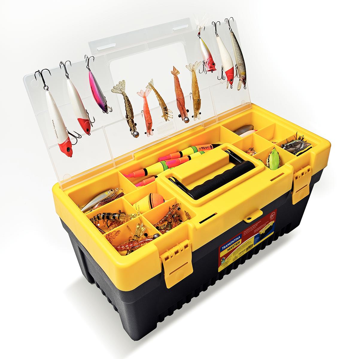 Caixa Plástica Para Ferramentas 20"" Master Com Tampa Organizadora - Tramontina 43802020