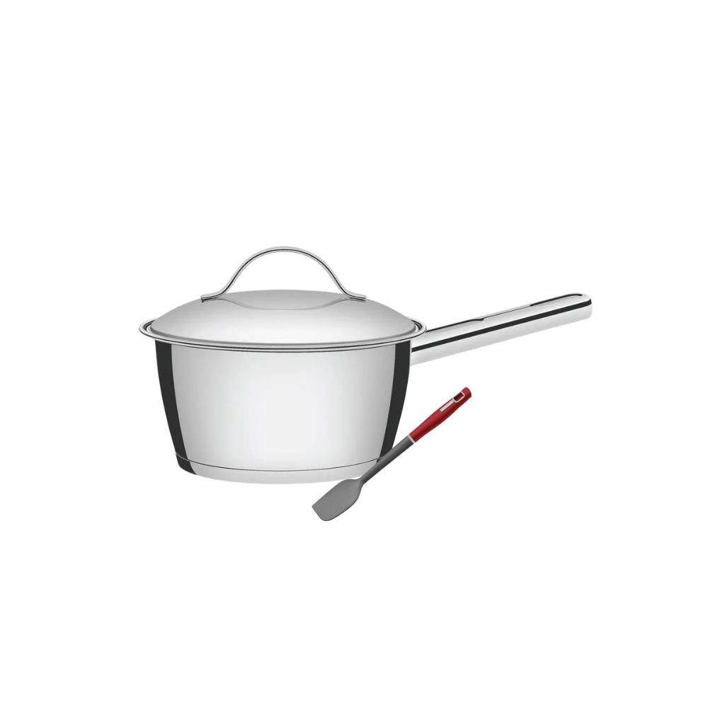Conjunto Brigadeiro Panela Allegra Inox 1,5L Fundo Triplo e Espátula de Silicone - Tramontina