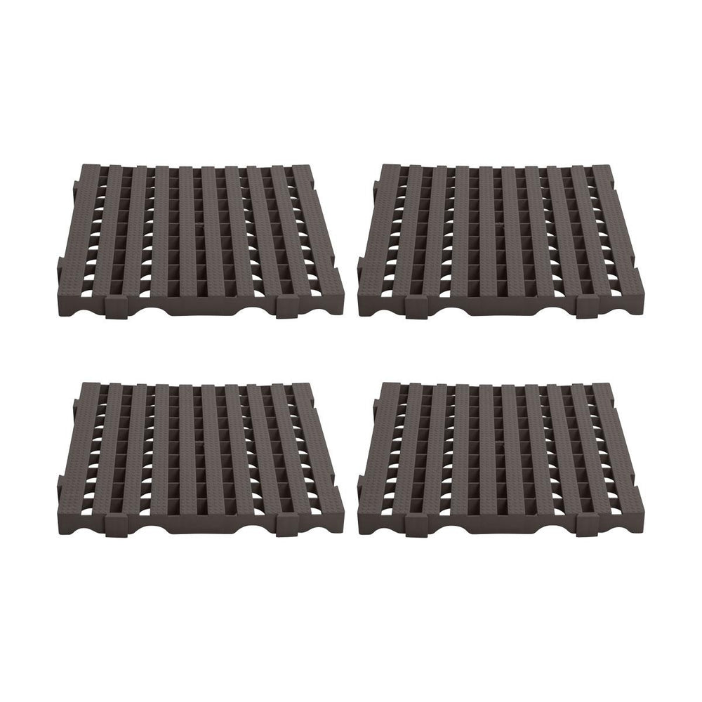 Conjunto Estrado Piso Plástico 4 Unidades 4,5x50x50 Preto - Della Plast