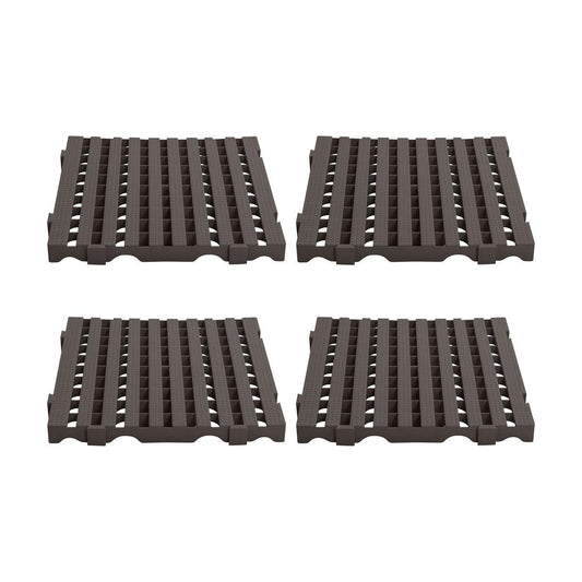 Kit Estrado Piso Plástico Preto 4 Un (1m²) 50x50cm - Della Plast