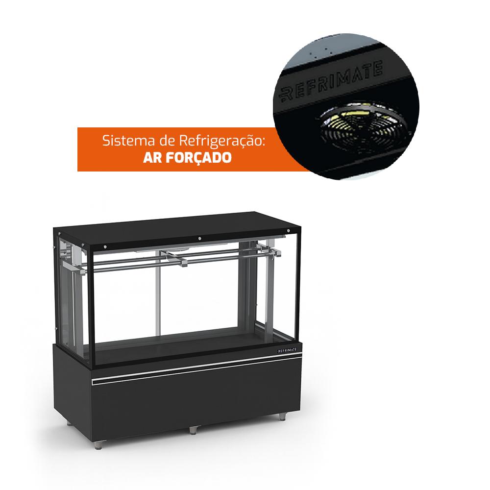 Expositor De Açougue Profissional Vanguard Gancheira Dupla Ar Forçado 1,5m EAVTG1500AF 220V - Refrimate