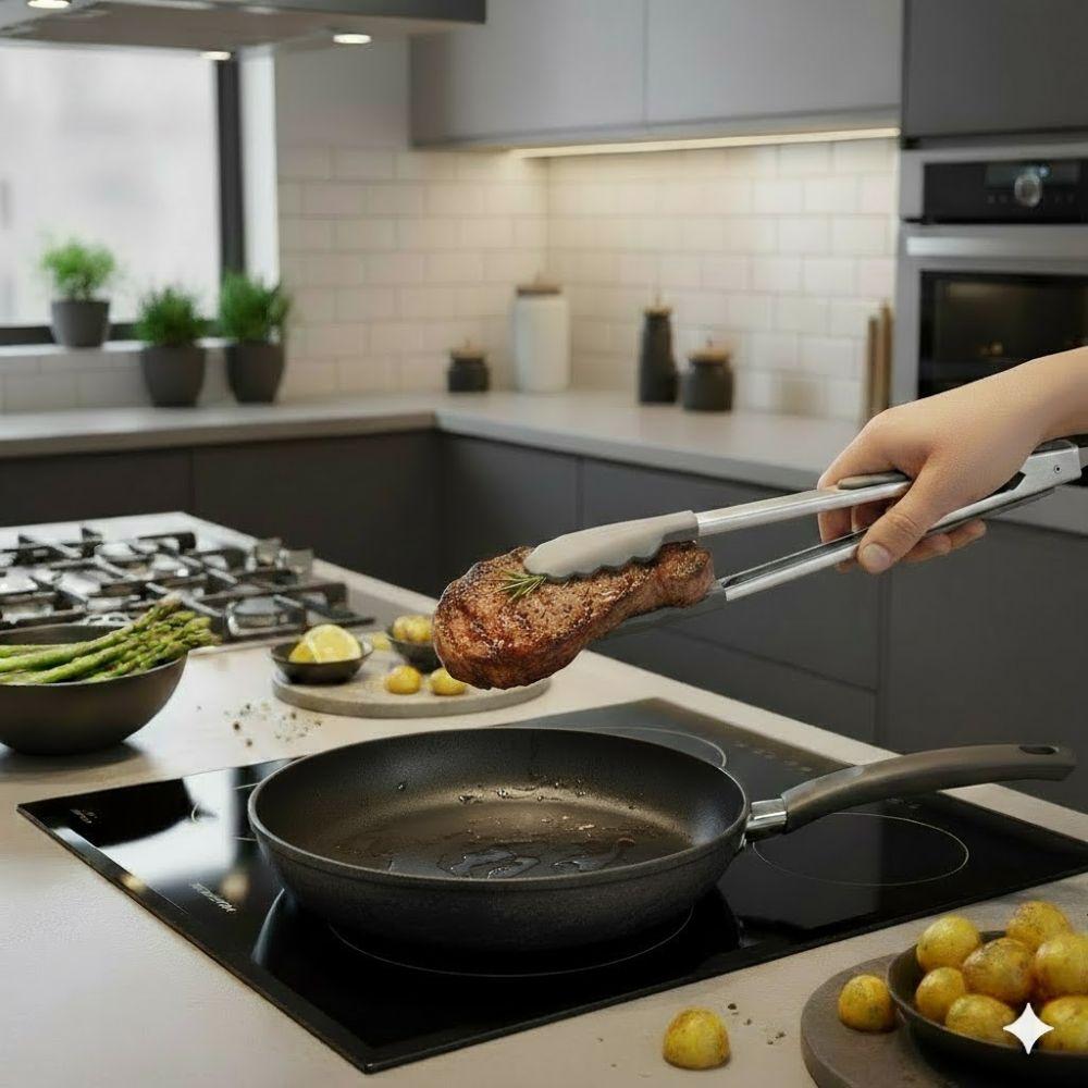 Kit Caçarola Aço Inox Solar 6,1 Litros PIT 2 + Pegador Térmico Moldê em Silicone 35 cm - Tramontina