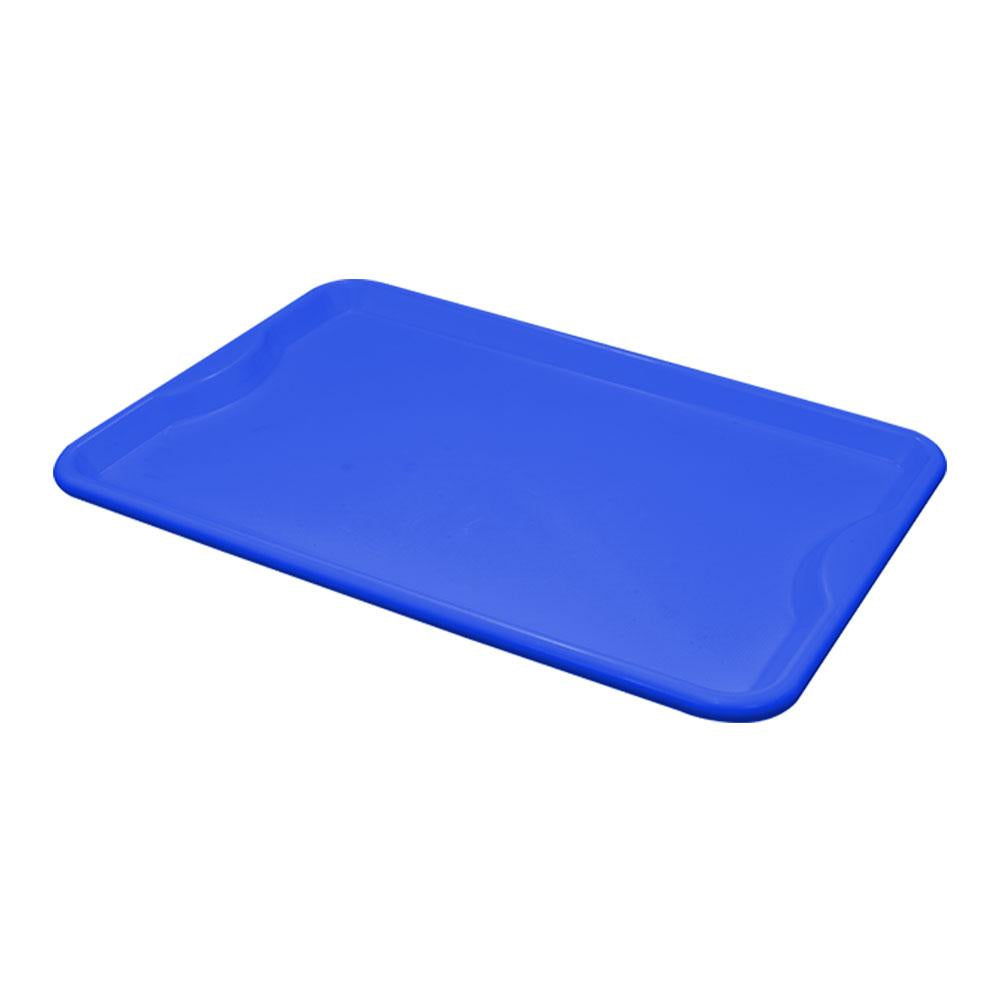 Conjunto 10 Bandejas Plásticas Self-Service Refeição 48 x 32,5 x 2 BR-100 Azul - Della Plast