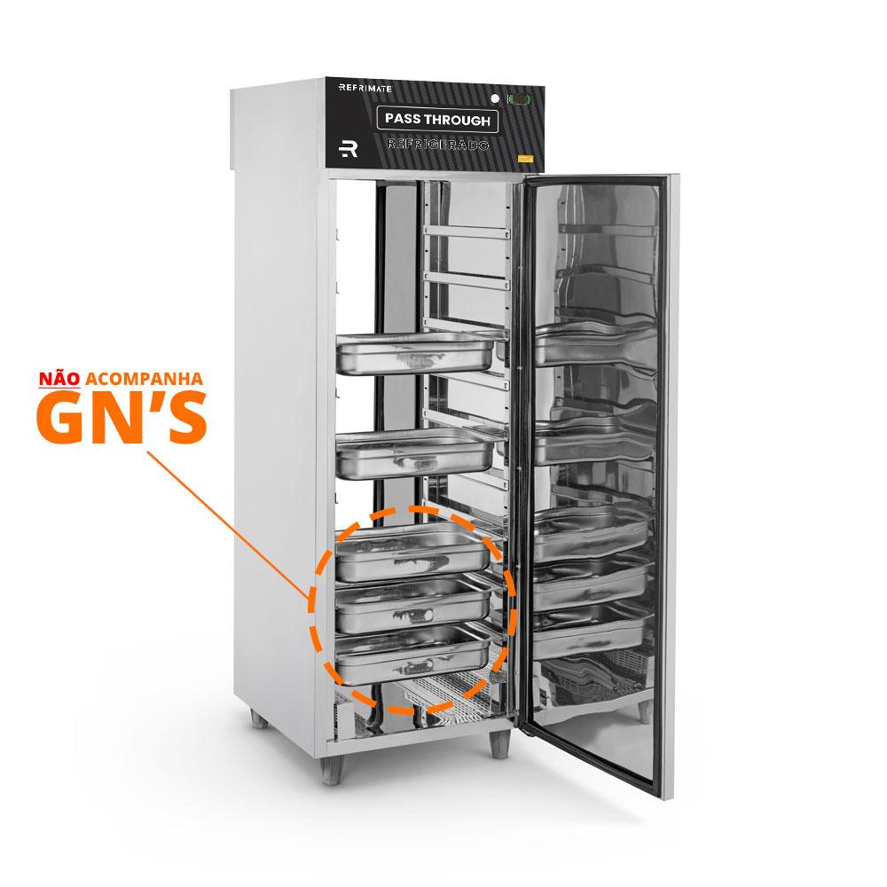 Pass Through Profissional Refrigerado 0 a 5ºc Inox 430 18 Gn 1/1 600 Litros PTR 600 220v - Refrimate