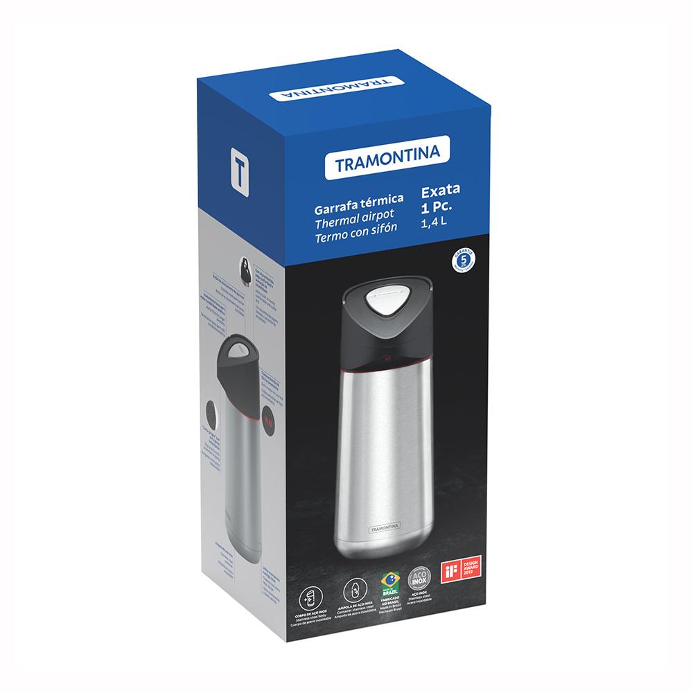 Garrafa Térmica Em Aço Inox Exata Com Ampola de Aço 1,4l Chá Chimarrão - Tramontina 61642140