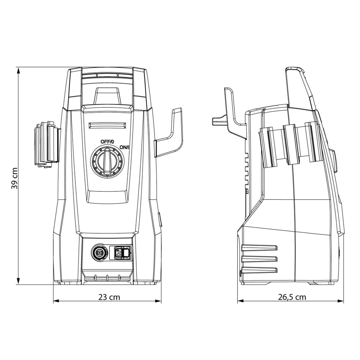 Lavadora Lava Jato Alta Pressão 1200W 127V + Mangueira Verde Pvc 15m - Tramontina