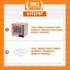 Kit Forno Turbo Elétrico Profissional Digital Prp-004 Plus 220v Rosa + 4 Grades - Progás