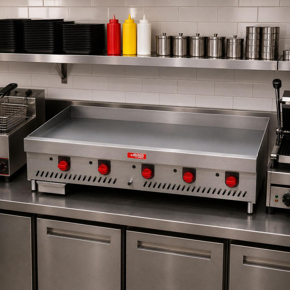 Chapa de Fritura a Gás Glp Estrutura Inox Chapa 150cm 12mm CHEXP1525-G12 - Red Chameleon 185828-9