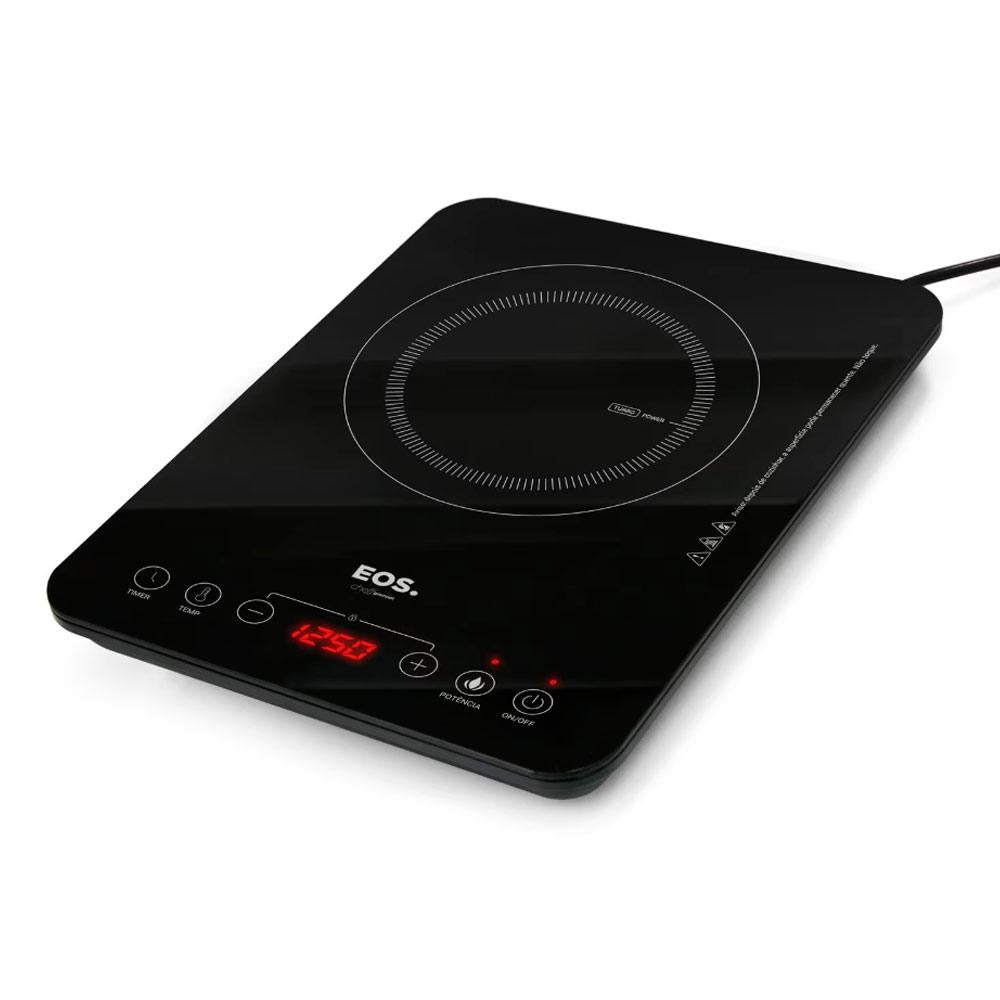 Fogão Cooktop De Indução 1 Boca Portátil 2000W Cheff Gourmet ECI01PPB Bivolt - EOS B189646