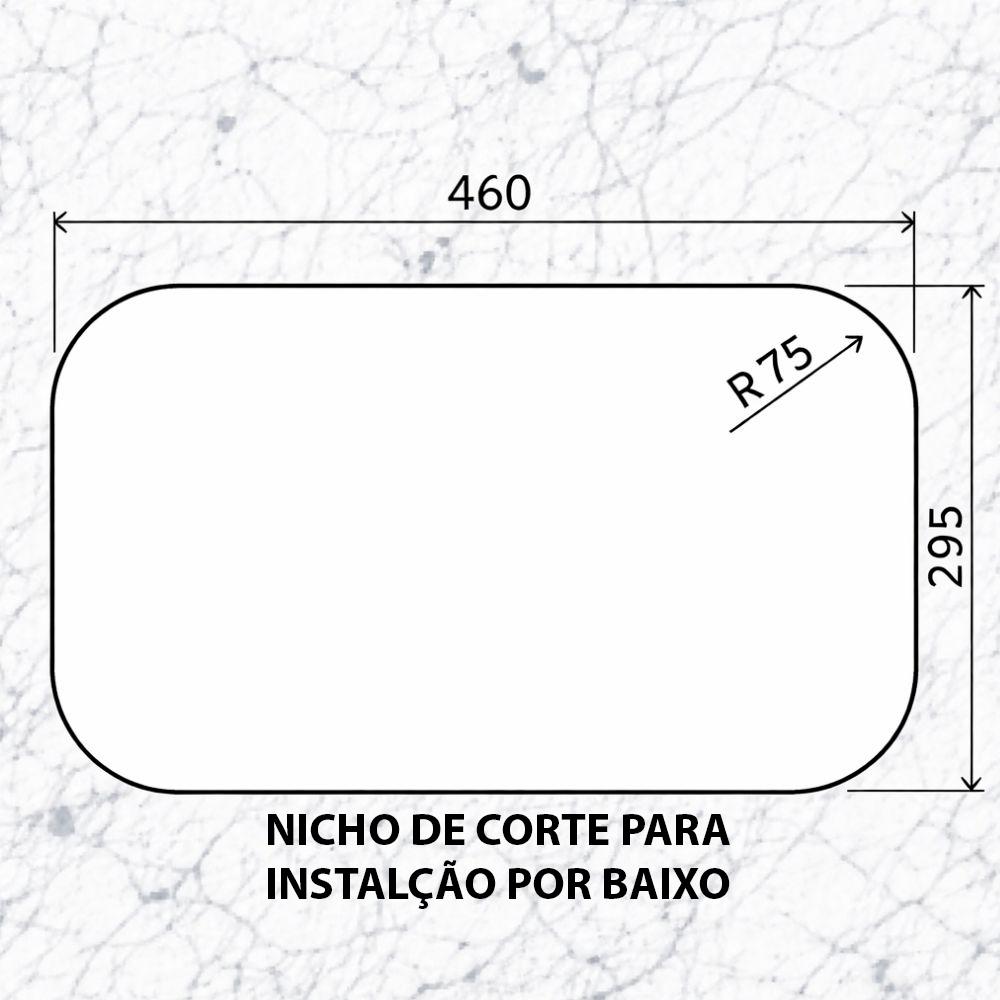Cuba de Embutir em Aço Inox 47x30 Basic 47 bl - Tramontina 94083556