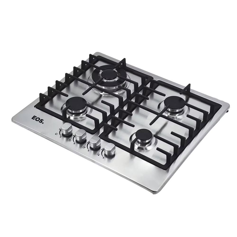 Fogão Cooktop Inox a Gás 4 Bocas 1 Dupla ECG04 Bivolt - Eos B163914