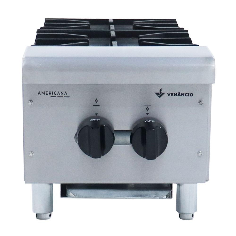 Fogão a Gás Industrial Baixa Pressão Americano 2 Bocas de Mesa Fa2m - Venâncio