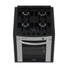 Fogão de Embutir 4 Bocas Gaudi Prisma Vitreo BL Inox Gás GLP Forno GDPMV450 - Venax 25373
