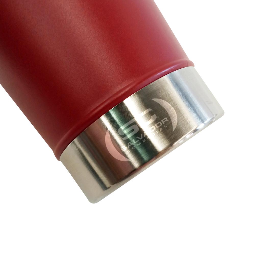 Copo Térmico Para Cerveja Chopp Gelado Em Inox 473ml CQS 5746 Vermelho Com Tampa e Abridor - Malta