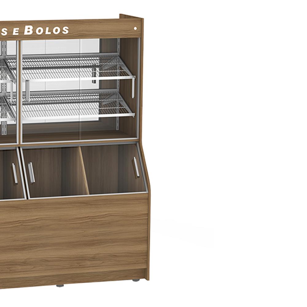 Armário Para Pães 200cm Mdf Portas de Correr e Led 220v Málaga - Refrimate APPT2000